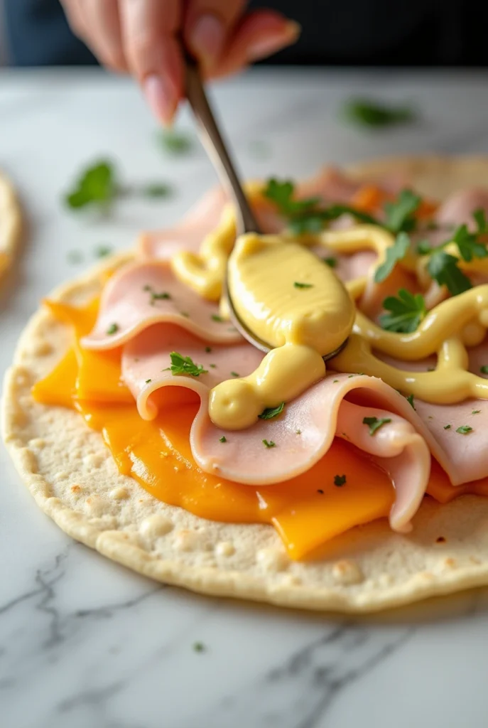 The Air Fryer Chicken Ham and Cheese Wraps That Brought My Kitchen to Life 3 Close-up of crispy air fryer chicken ham and cheese wrap sliced in half on a white plate